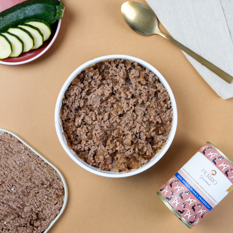 Karma mokra Jeleń z cukinią – monobiałkowa formuła dla psów dorosłych<br>200g, 400g lub 800g