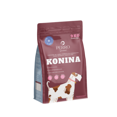 Karma tłoczona na zimno PERRO Gourmet Konina – formuła dla psów dorosłych średnich i dużych ras<br>9kg