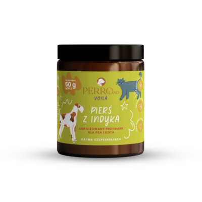 Pierś z indyka<br>liofilizowany przysmak dla psa i kota<br>PERROland Voila<br>50g