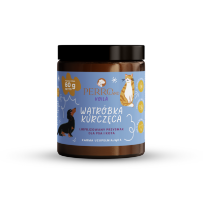 Wątróbka kurczęca<br>liofilizowany przysmak dla psa i kota<br>PERROland Voila<br>60g