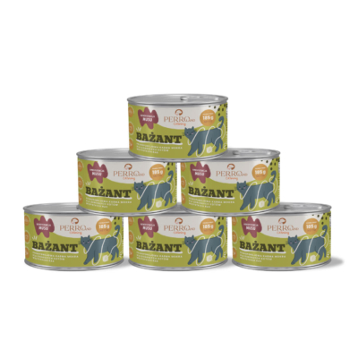 Bażant – karma mokra dla kotów<br>PERROland CATering<br>185g lub 400g <BR>6-pak