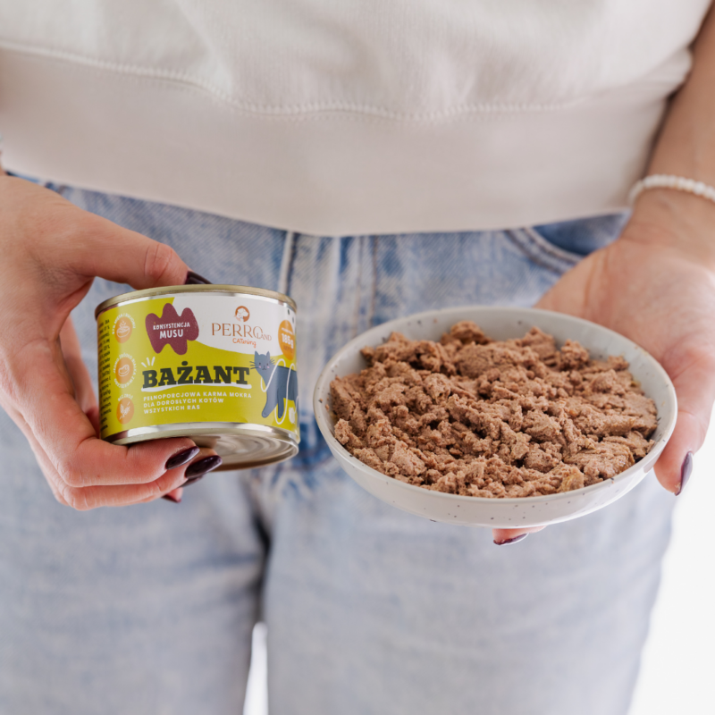 Bażant – karma mokra dla kotów<br>PERROland CATering<br>185g lub 400g