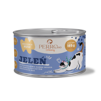 Jeleń – karma mokra dla kotów<br>PERROland CATering<br>185g lub 400g