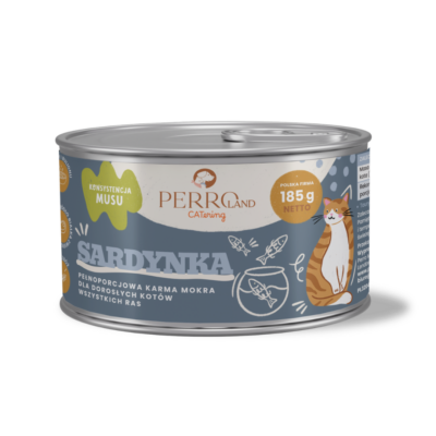 Sardynka – karma mokra dla kotów<br>PERROland CATering<br>185g