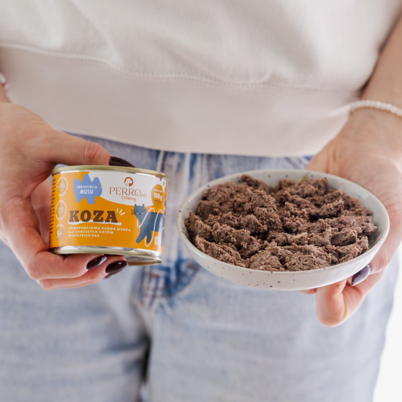 Koza – karma mokra dla kotów<br>PERROland CATering<br>185g lub 400g